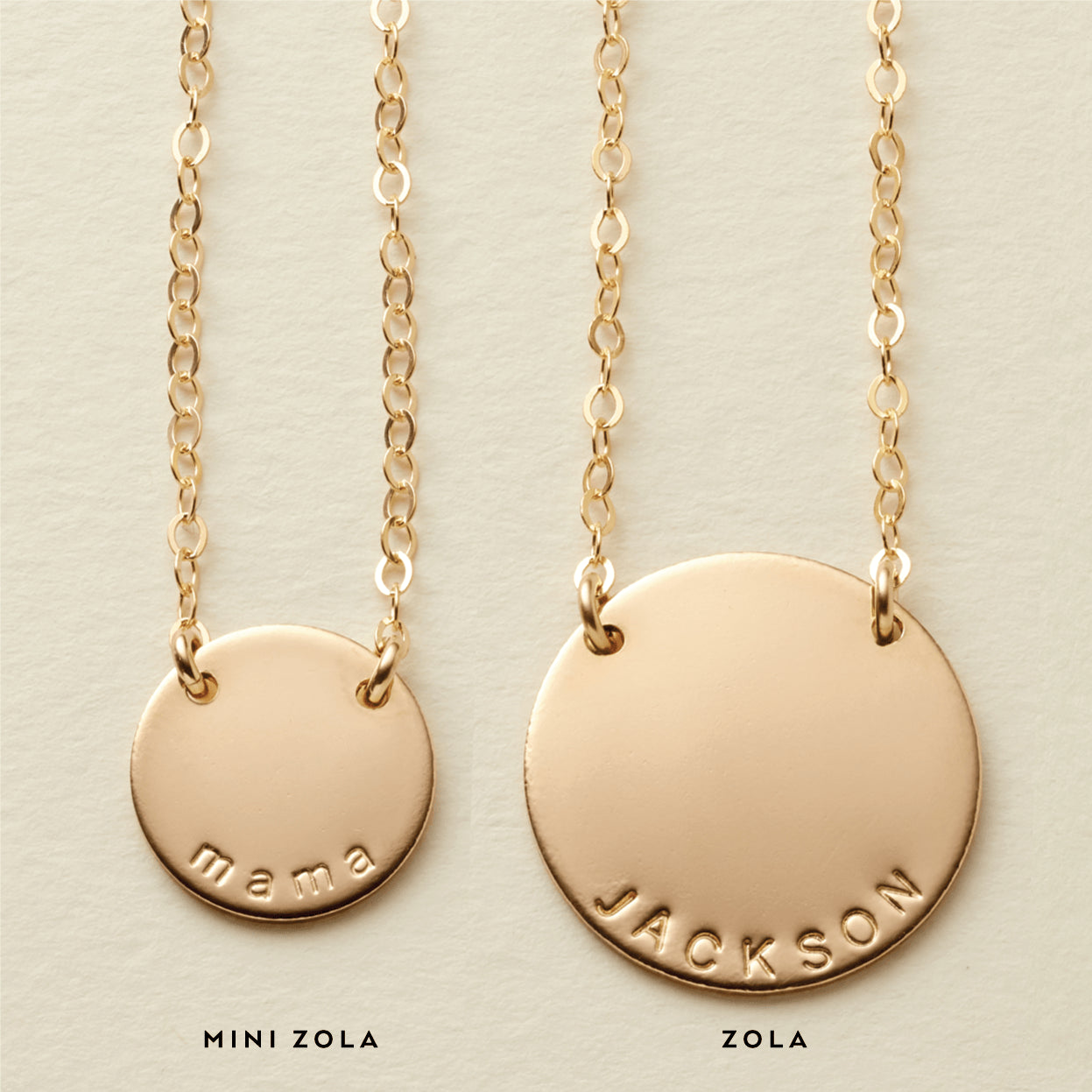 Mini Zola Disc Necklace | 1/2" Disc Necklace