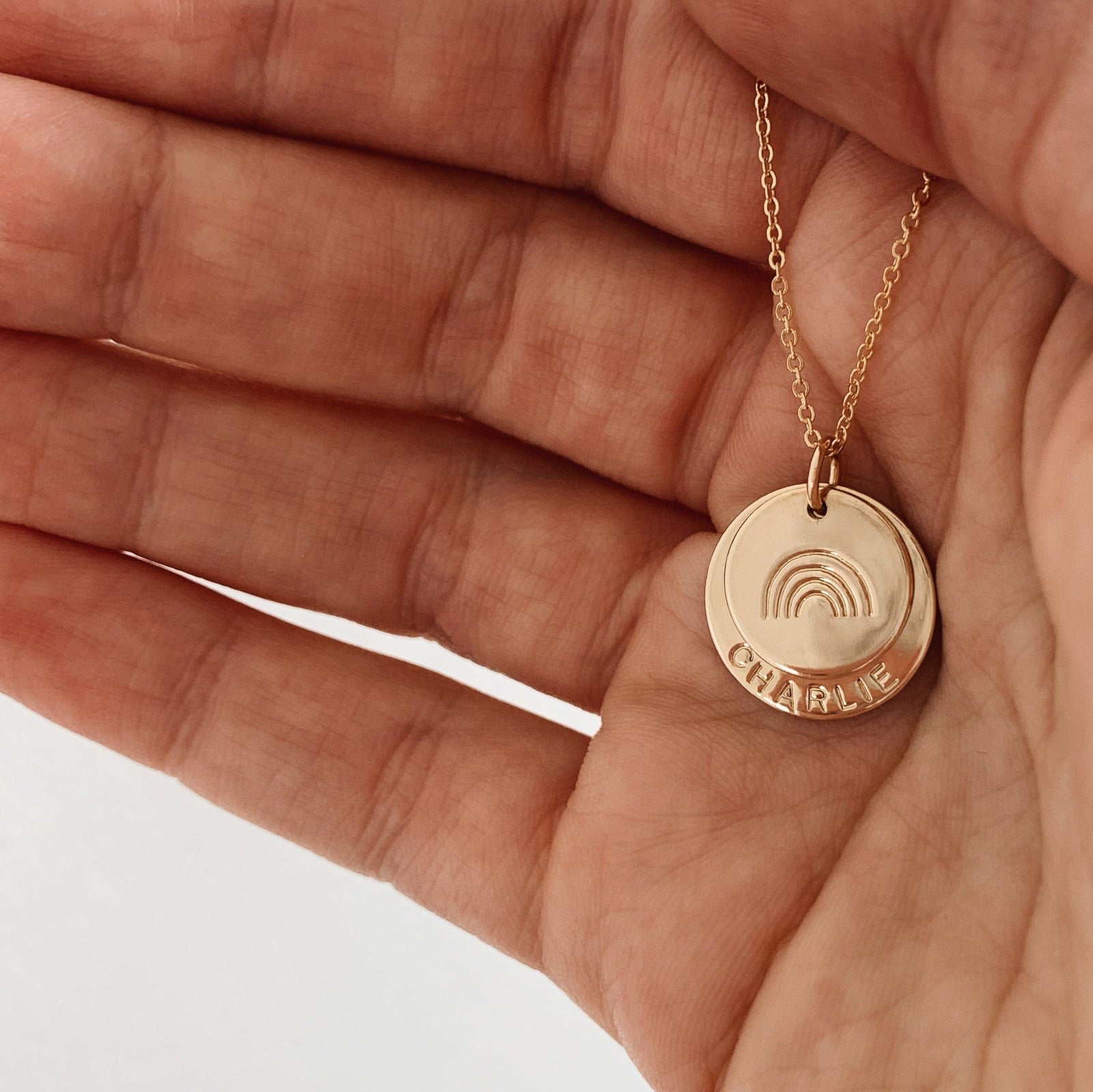 Nora Disc Necklace | 5/8" + 1/2" discs Necklace