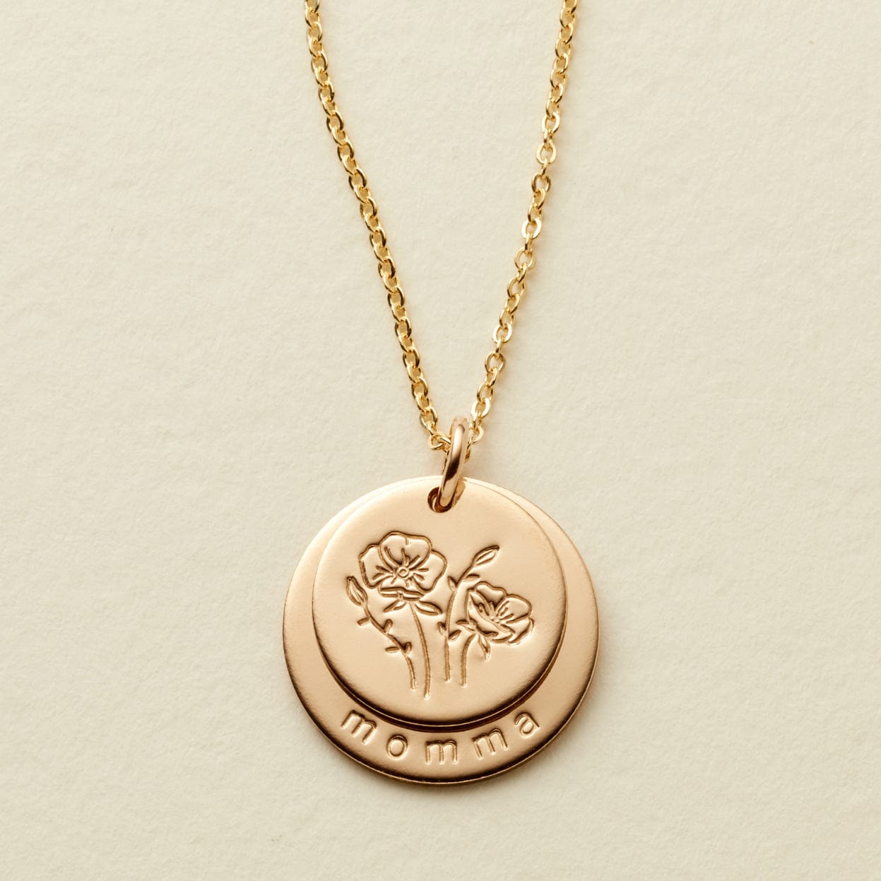 Nora Disc Necklace | 5/8" + 1/2" discs Necklace