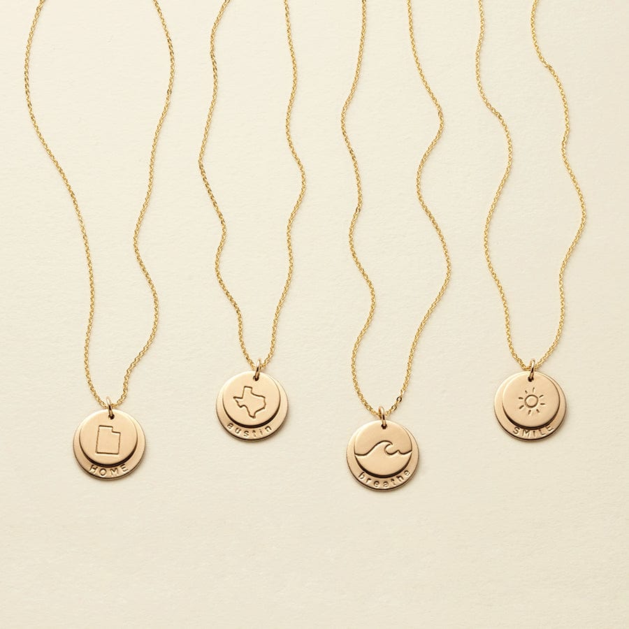 Nora Disc Necklace | 5/8" + 1/2" discs Necklace