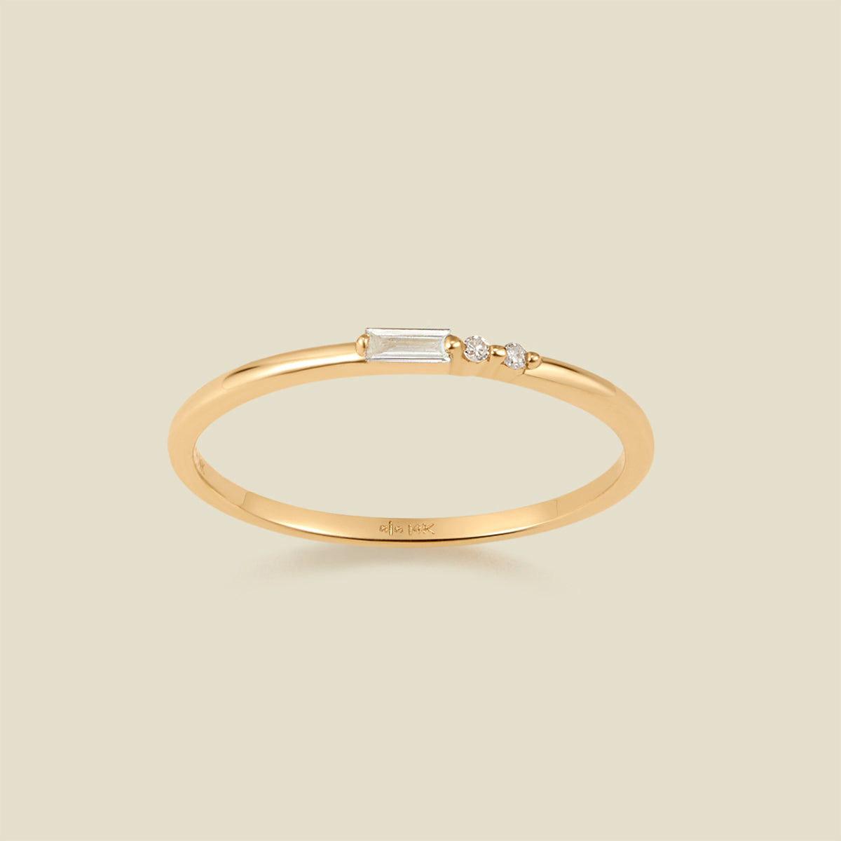 Nova Diamond Ring 14k Solid Gold / 6 Ring