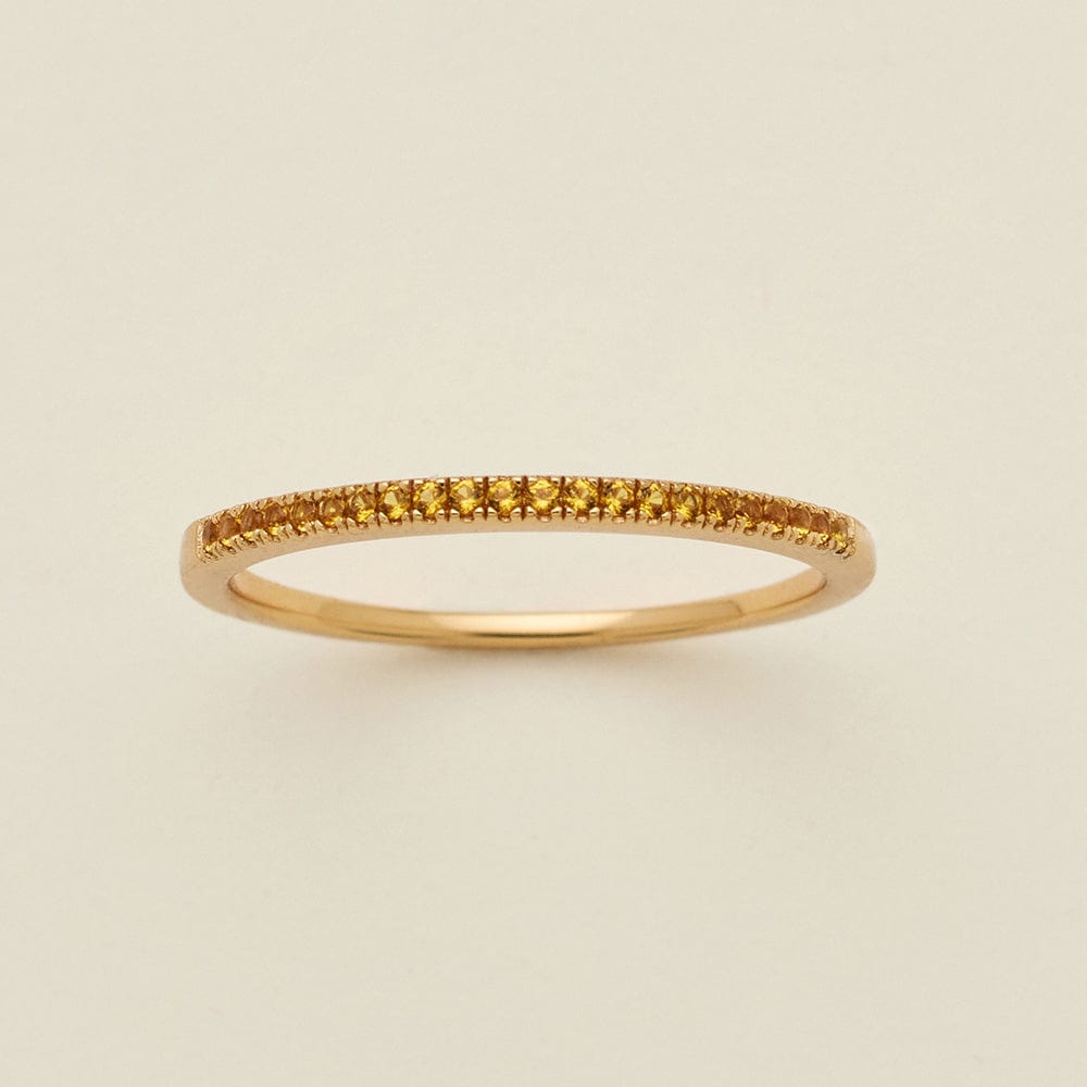 November Birthstone Stacking Ring Gold Vermeil / 5 Ring