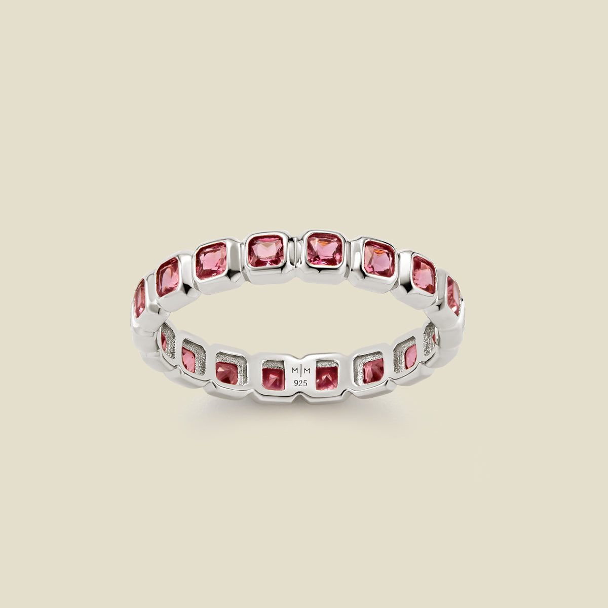 October Birthstone Eternity Ring Silver / 5 Ring