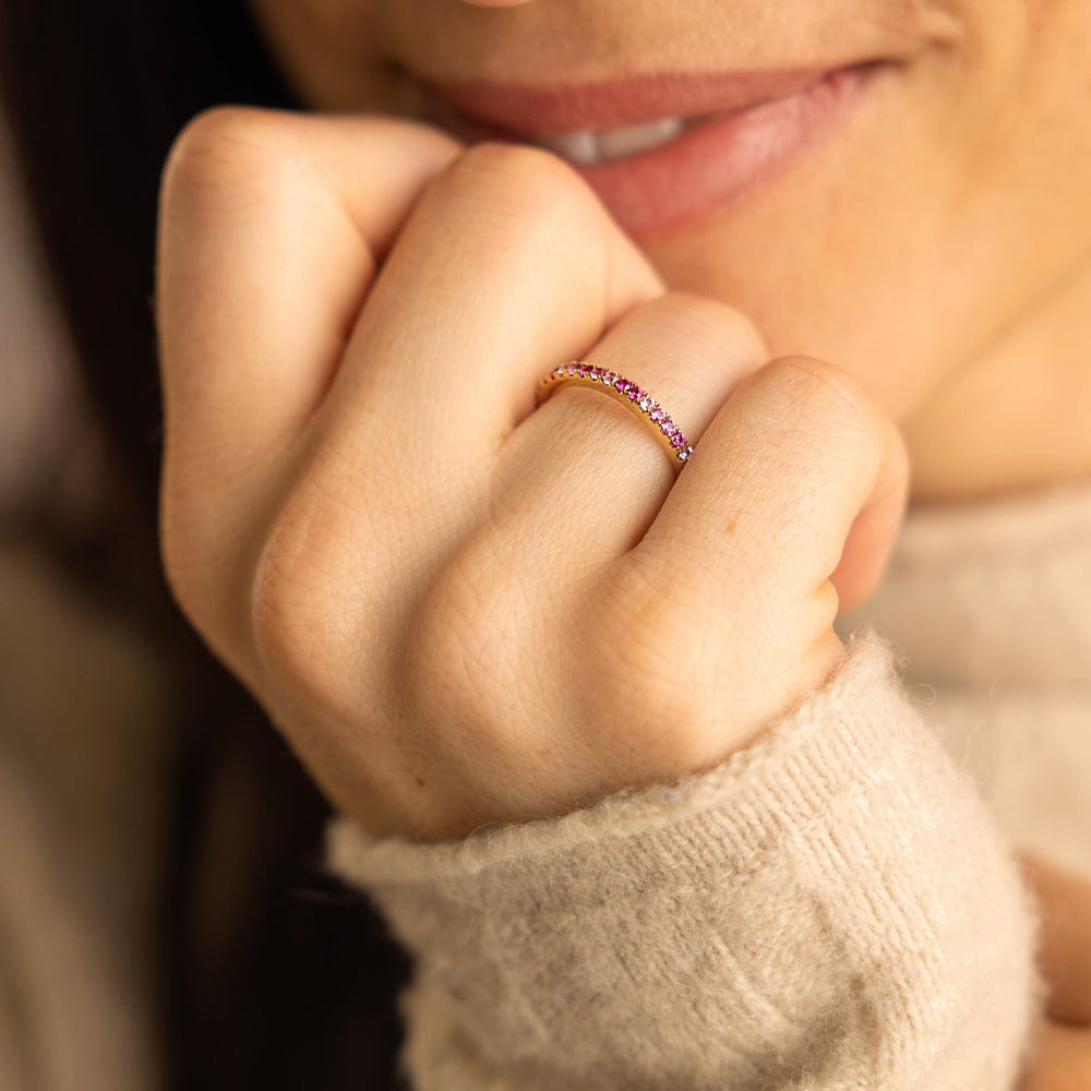 Pink Eternity Band Ring Ring