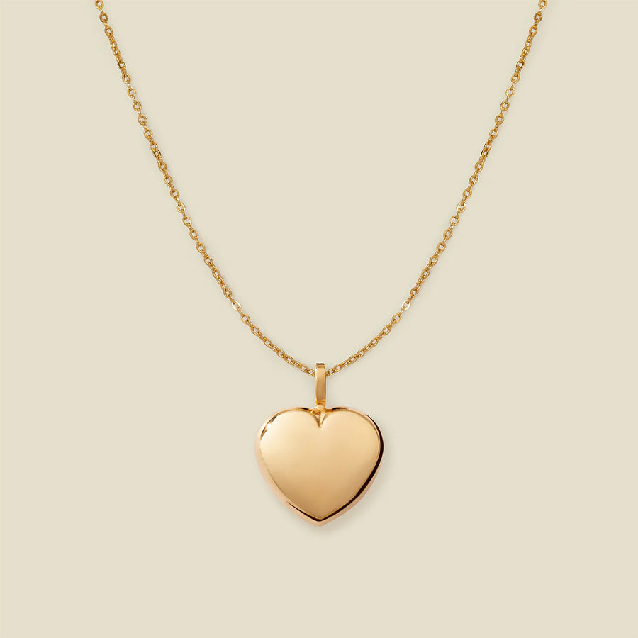 Puffy Heart Charm Necklace