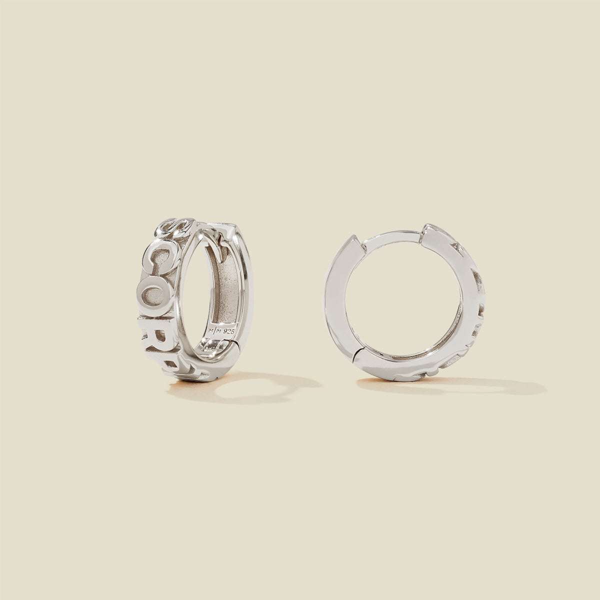 Scorpio Huggie Hoop Earrings Silver Collab