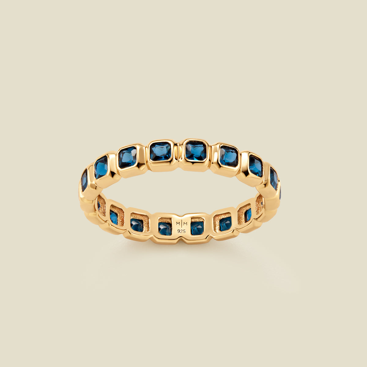 September Birthstone Eternity Ring Gold Vermeil / 5 Ring