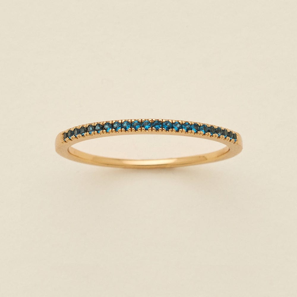 September Birthstone Stacking Ring Gold Vermeil / 5 Ring