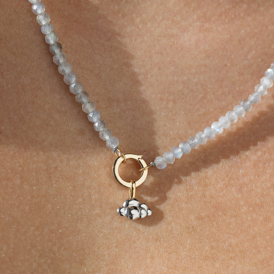 Silver Lining Charm Necklace Set Lifestyle