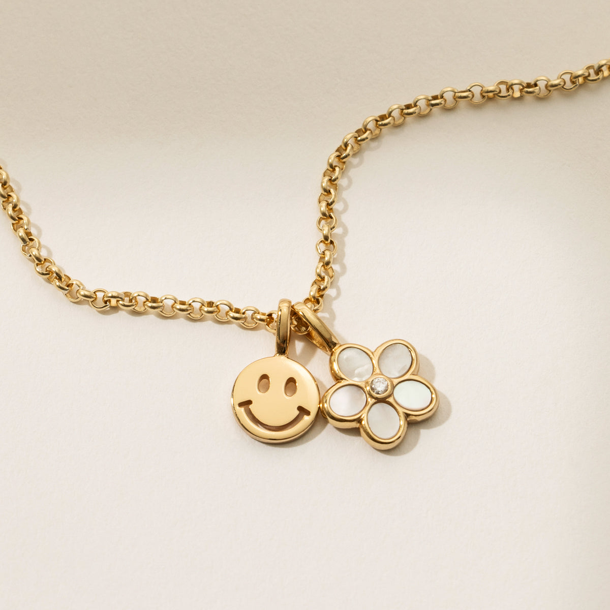 Smiley Face Charm Gold Vermeil Add Ons