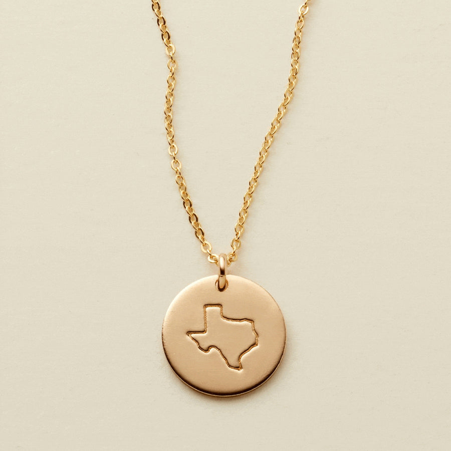 State Disc Necklace