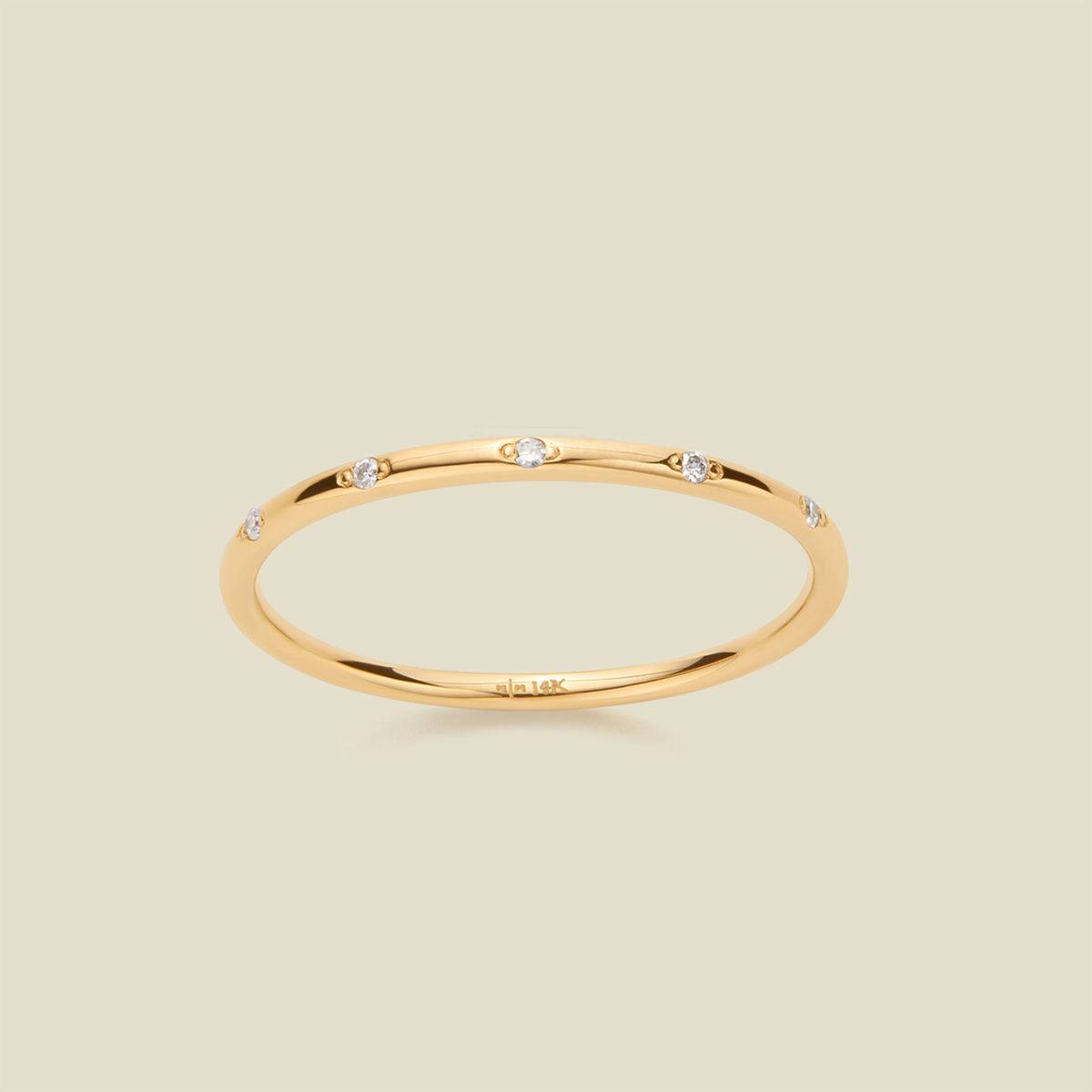 Stella Diamond Ring 14k Solid Gold / 6 Ring