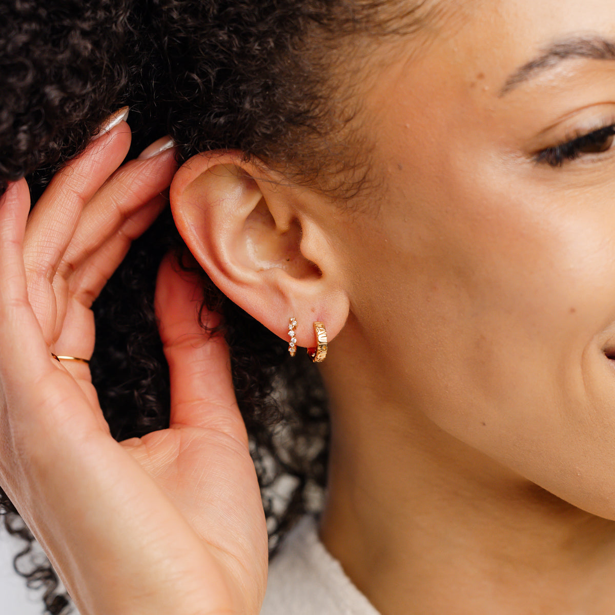 Taurus Huggie Hoop Earrings Gold Vermeil Earring