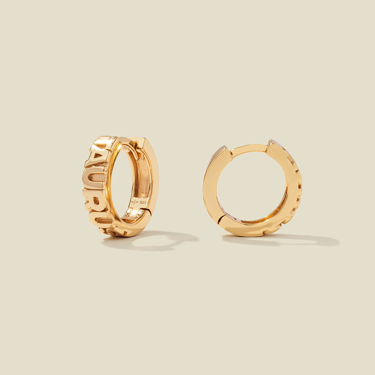 Taurus Huggie Hoop Earrings Gold Vermeil Earring