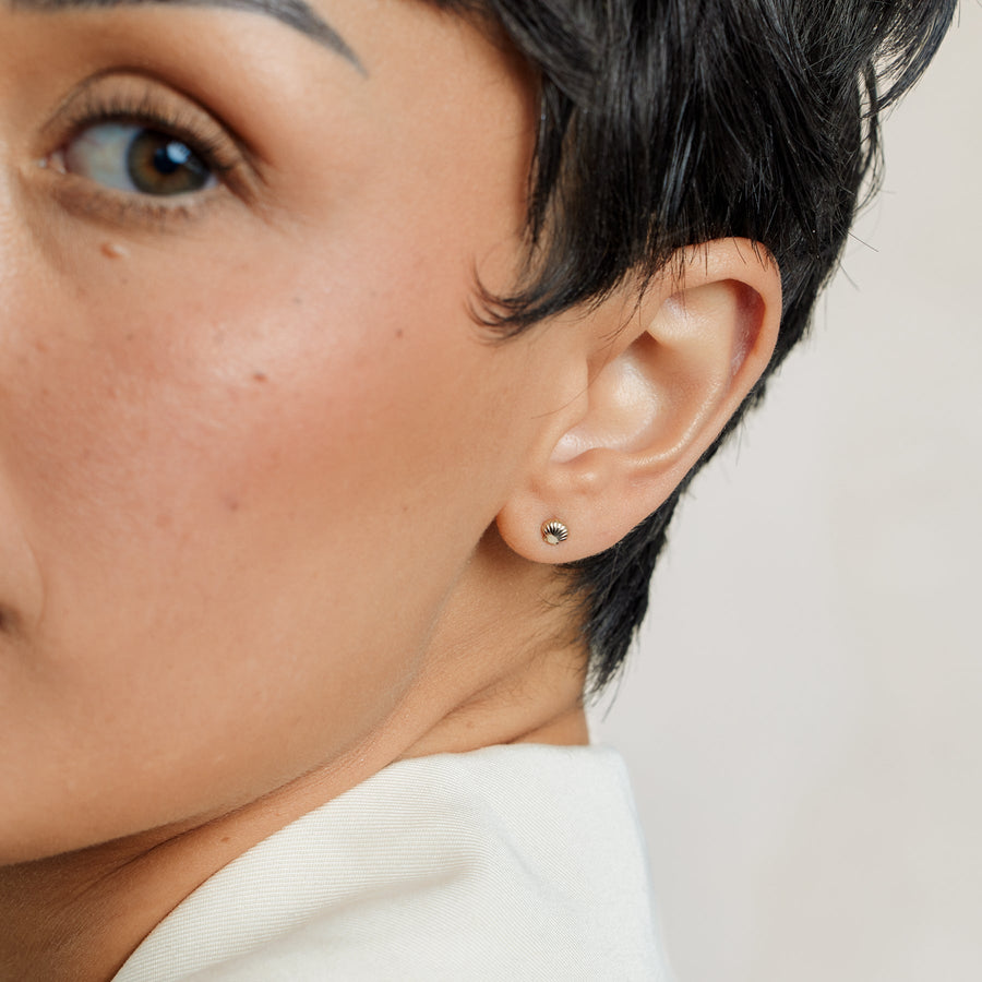 Shell Stud Earrings Lifestyle
