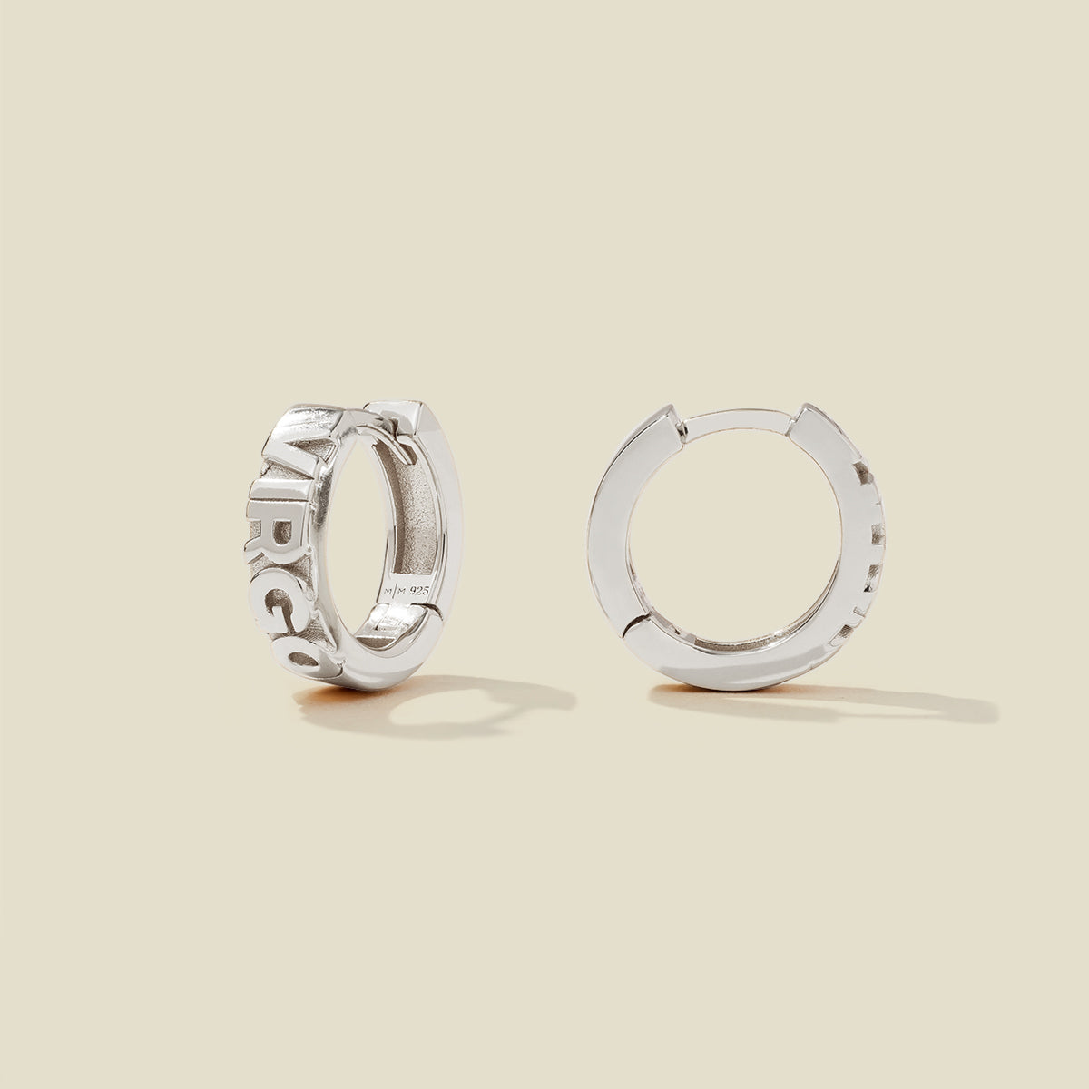 Virgo Huggie Hoop Earrings Silver Collab